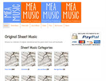 Tablet Screenshot of meamusic.net